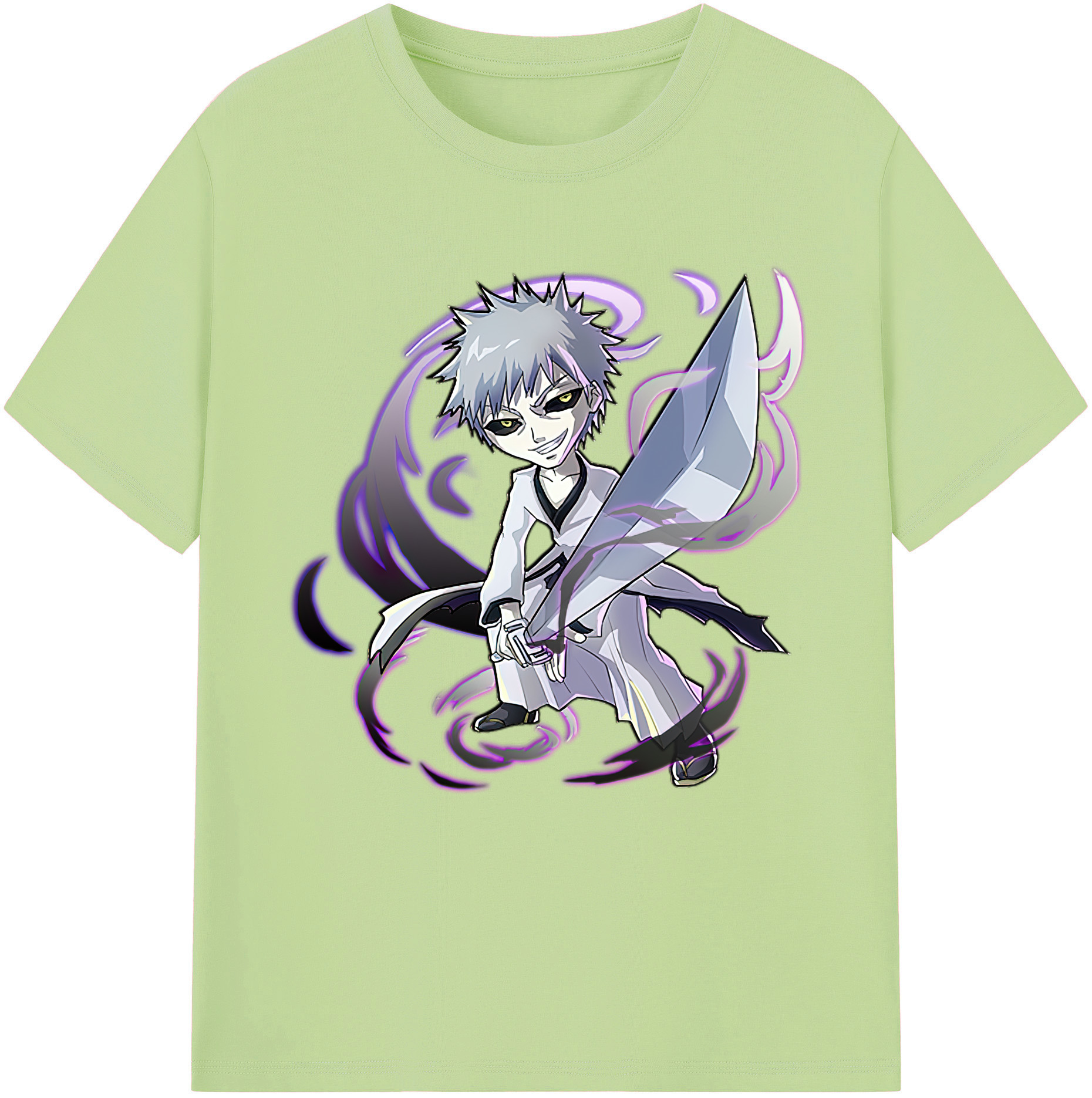 （画像用） ブリーチ 黒崎一護（くろさき いちご）BLEACH Kurosaki Ichigo 綿100％半袖Tシャツ（フロントプリント）